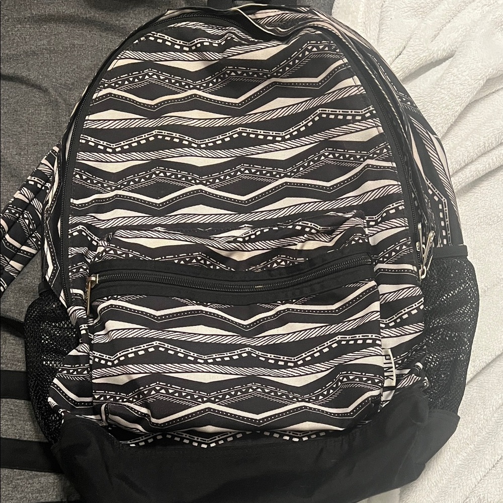PINK Victoria's Secret Monochrome Patterned Backpack